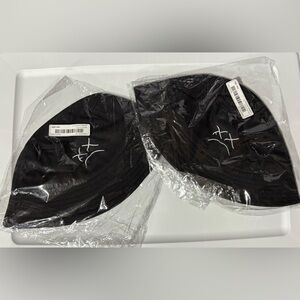 2 New Frown Face Bucket Hats